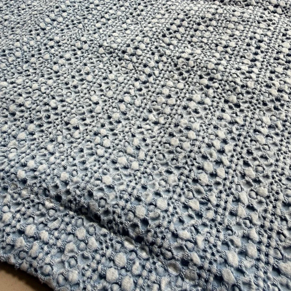 Pottery Barn Honeycomb Cotton (1) Standard Sham~Light Chambray Blue‎